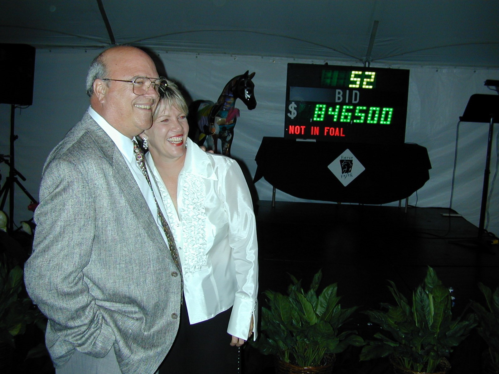 Robert Hancock, FTBOA with Laurie Zink - Inaugural Horse Fever Auction